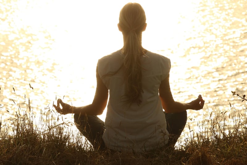 Woman Silhouette Yoga Meditation